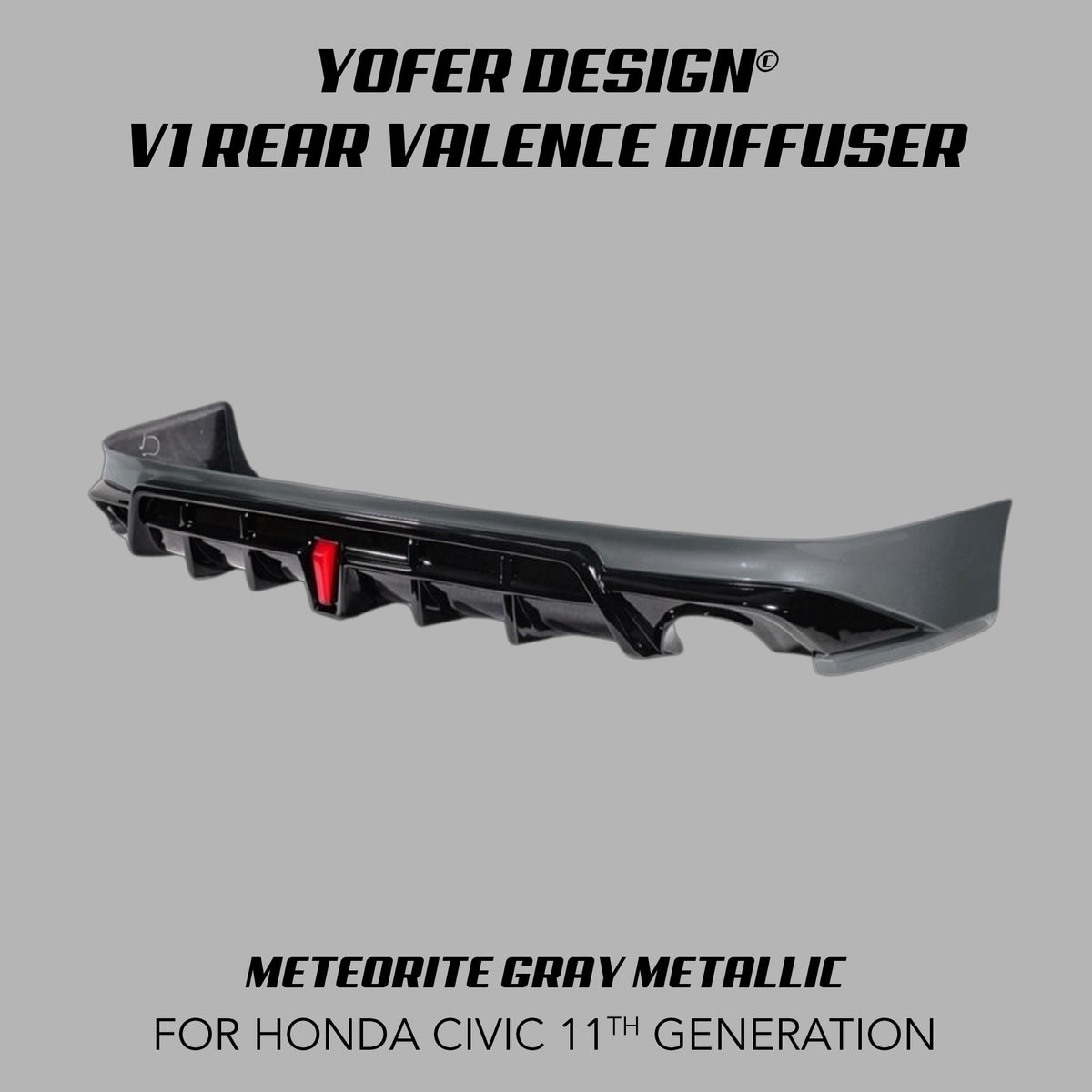 [CIVIC 11TH SEDAN] YOFER DESIGN© V1 REAR VALENCE DIFFUSER - XGENAUTO