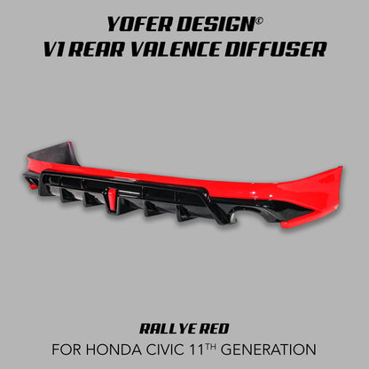 [CIVIC 11TH SEDAN] YOFER DESIGN© V1 REAR VALENCE DIFFUSER - XGENAUTO