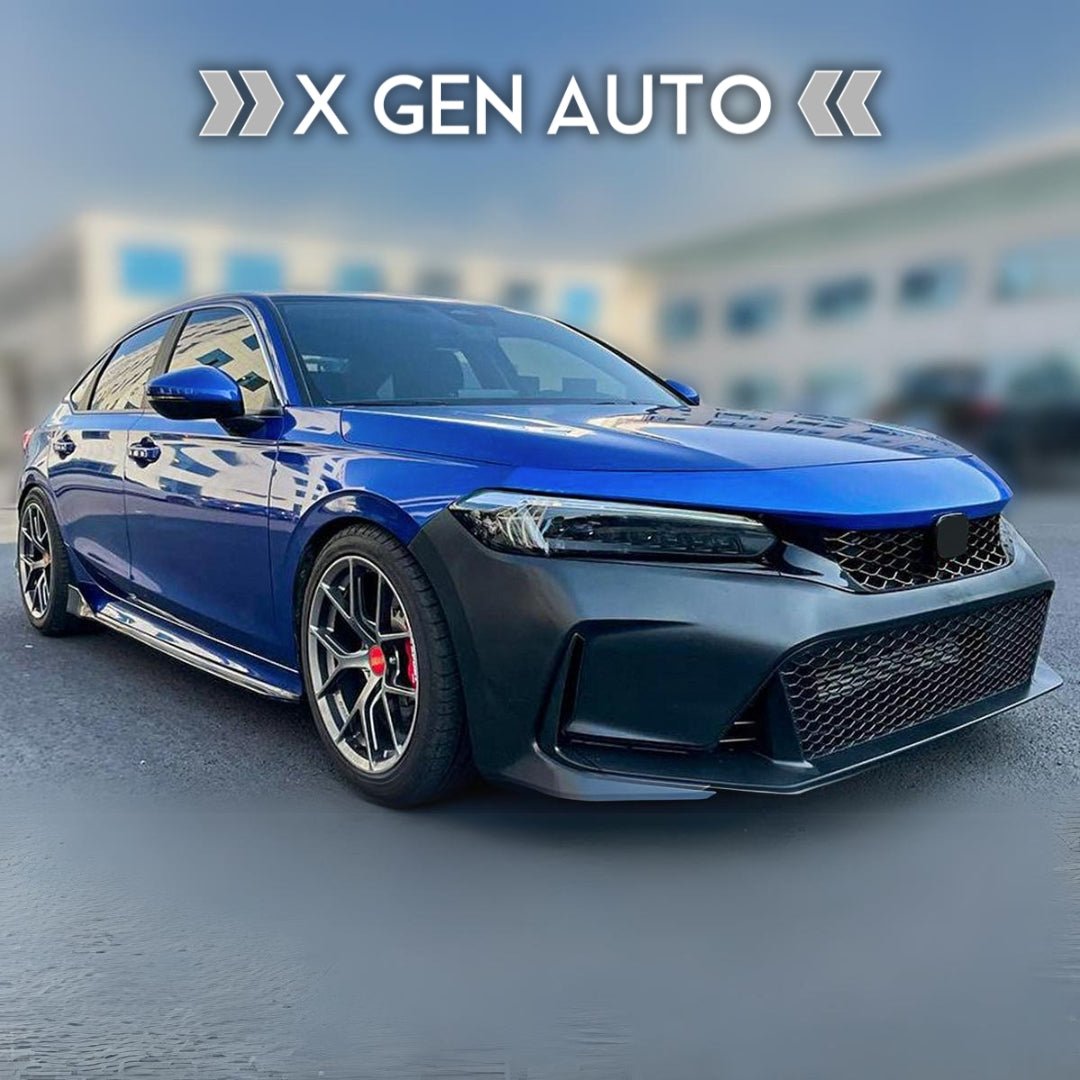 [CIVIC 11TH] SPORT STYLE GLOSS BLACK SIDE SKIRTS - XGENAUTO