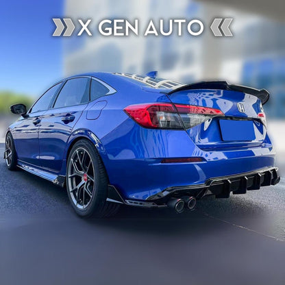 [CIVIC 11TH] SPORT STYLE GLOSS BLACK SIDE SKIRTS - XGENAUTO