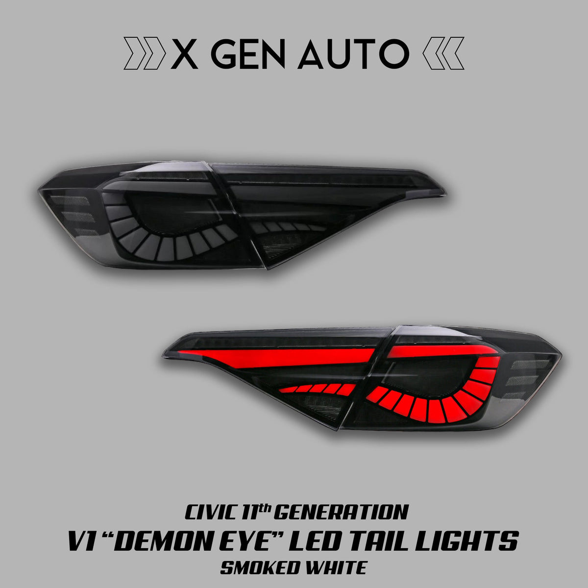 [CIVIC 11TH] V1 "DEMON EYE" TAIL LIGHTS - XGENAUTO