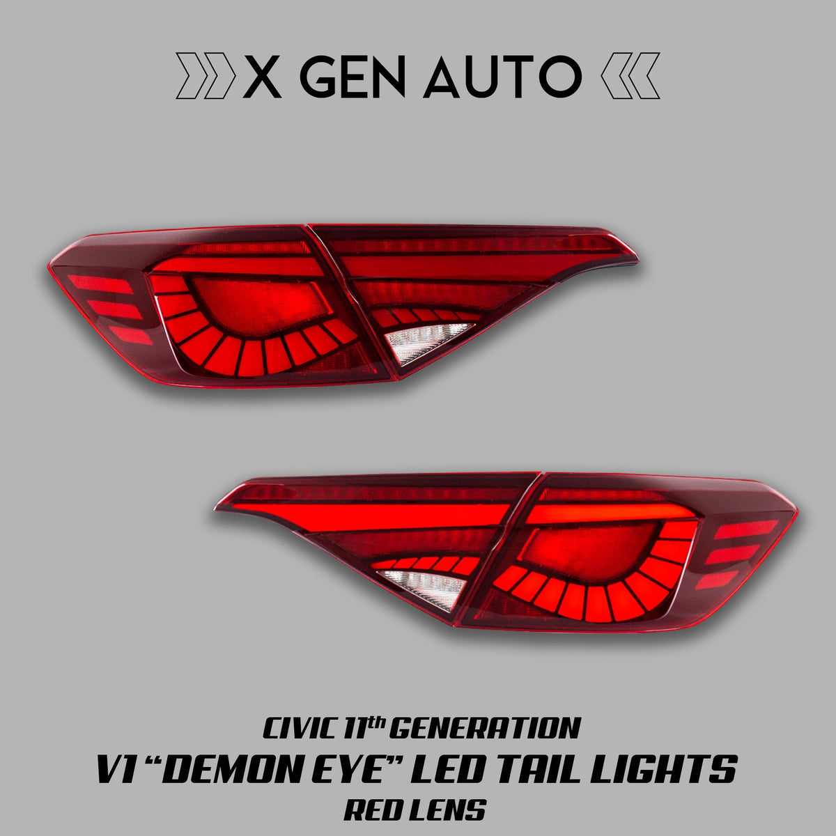 [CIVIC 11TH] V1 "DEMON EYE" TAIL LIGHTS - XGENAUTO