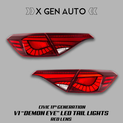 [CIVIC 11TH] V1 "DEMON EYE" TAIL LIGHTS - XGENAUTO