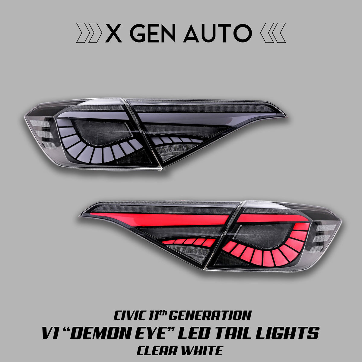 [CIVIC 11TH] V1 "DEMON EYE" TAIL LIGHTS - XGENAUTO