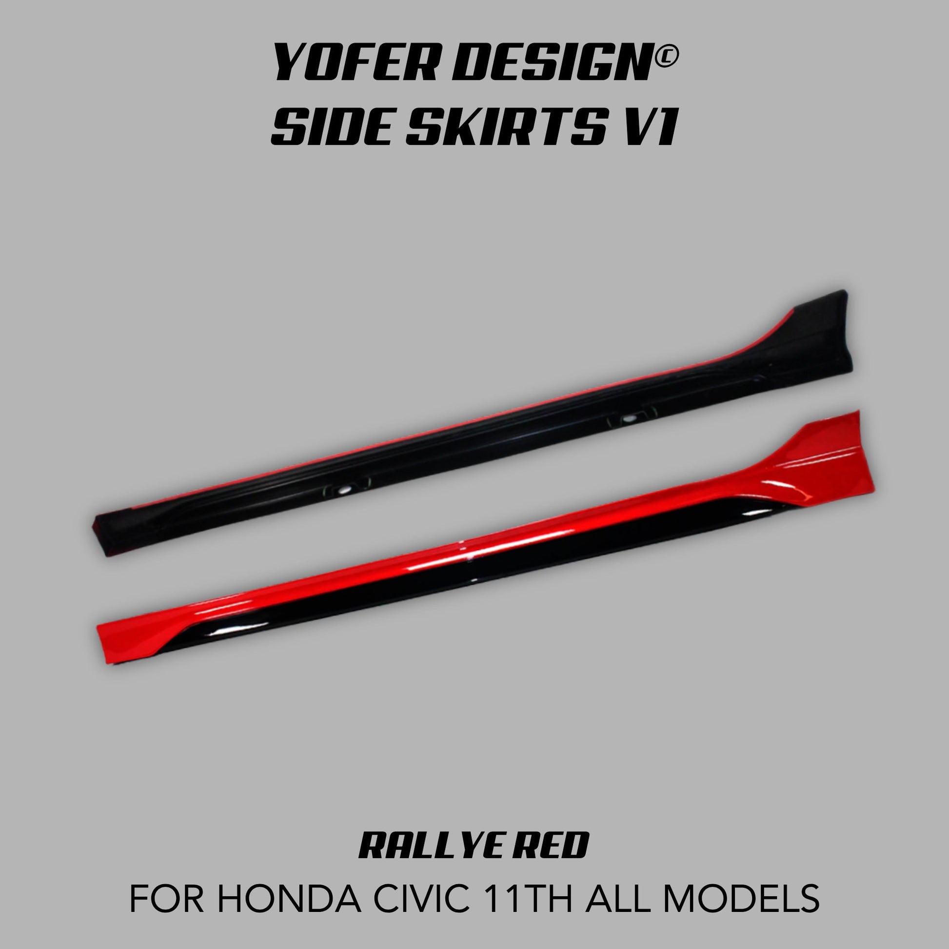 [CIVIC 11TH] YOFER DESIGN© SIDE SKIRTS V1 - XGENAUTO
