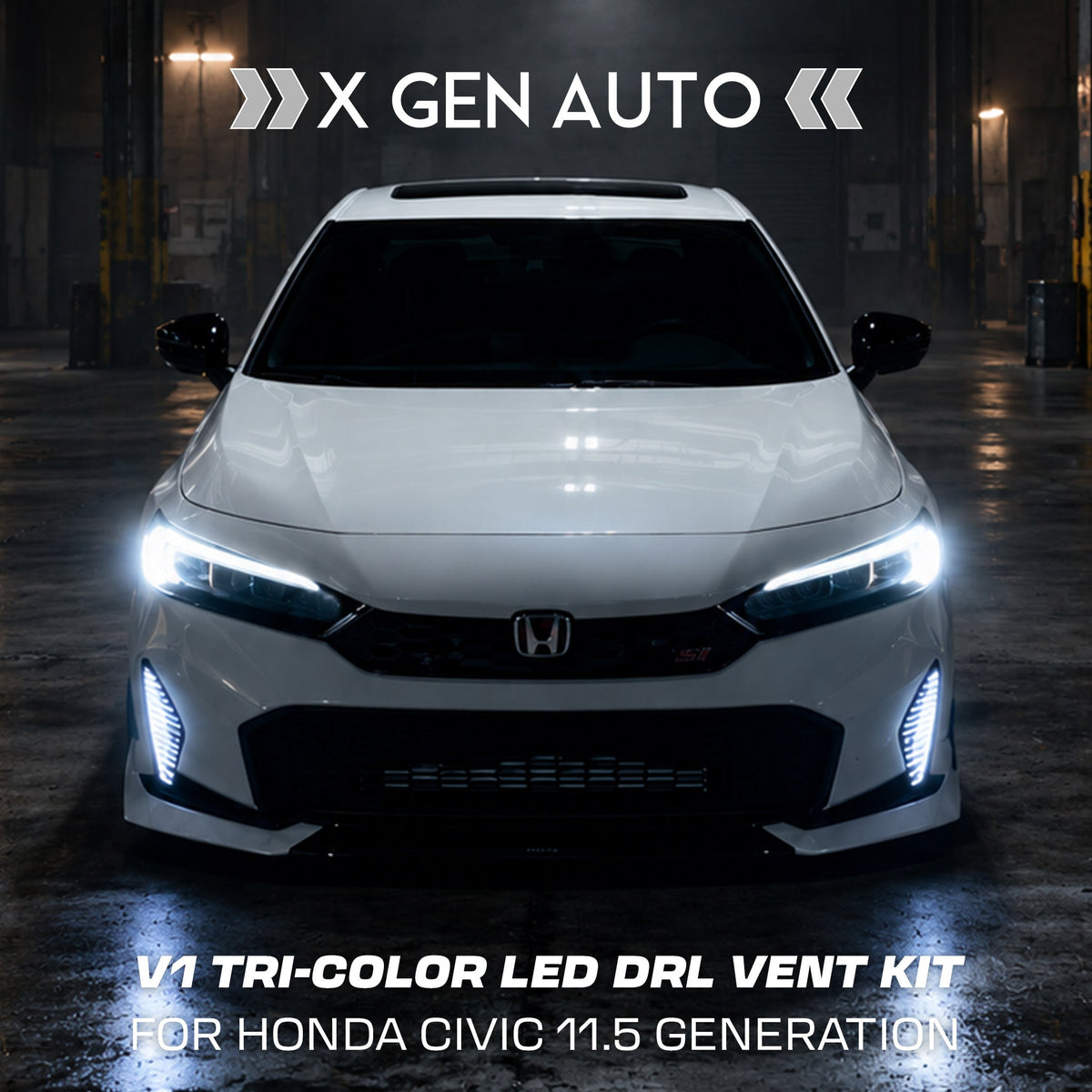 [CIVIC 2025-2026] V1 TRI COLOR LED DRL VENT KIT - XGENAUTO