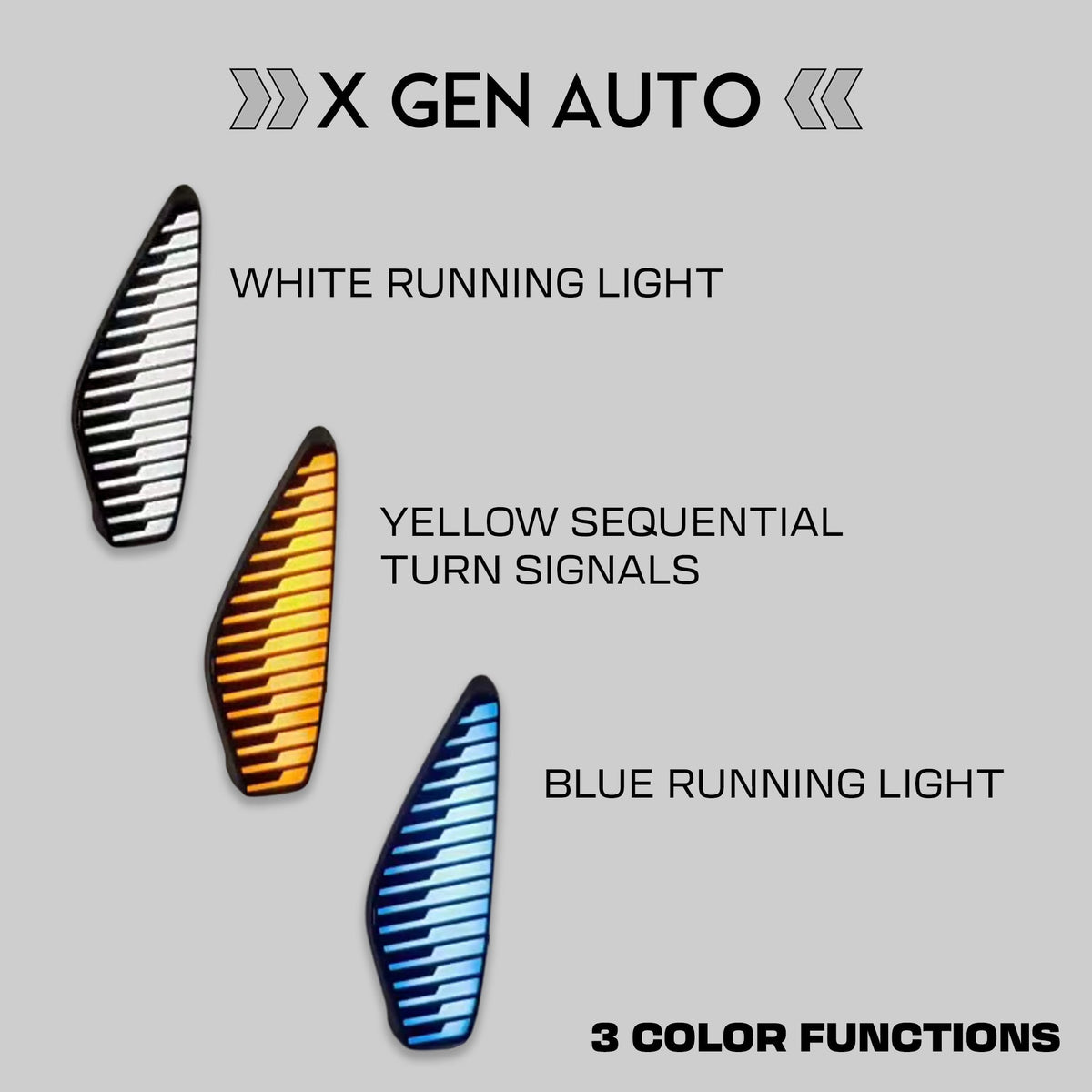 [CIVIC 2025-2026] V1 TRI COLOR LED DRL VENT KIT - XGENAUTO