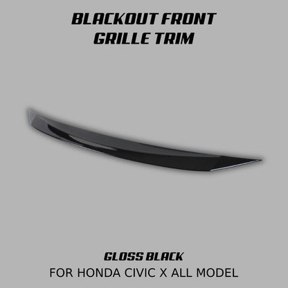 [CIVIC X] BLACKOUT FRONT GRILLE TRIM - XGENAUTO