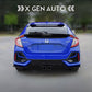 [CIVIC X HATCHBACK] FOG LIGHT COLOR ACCENT TRIM SET - XGENAUTO