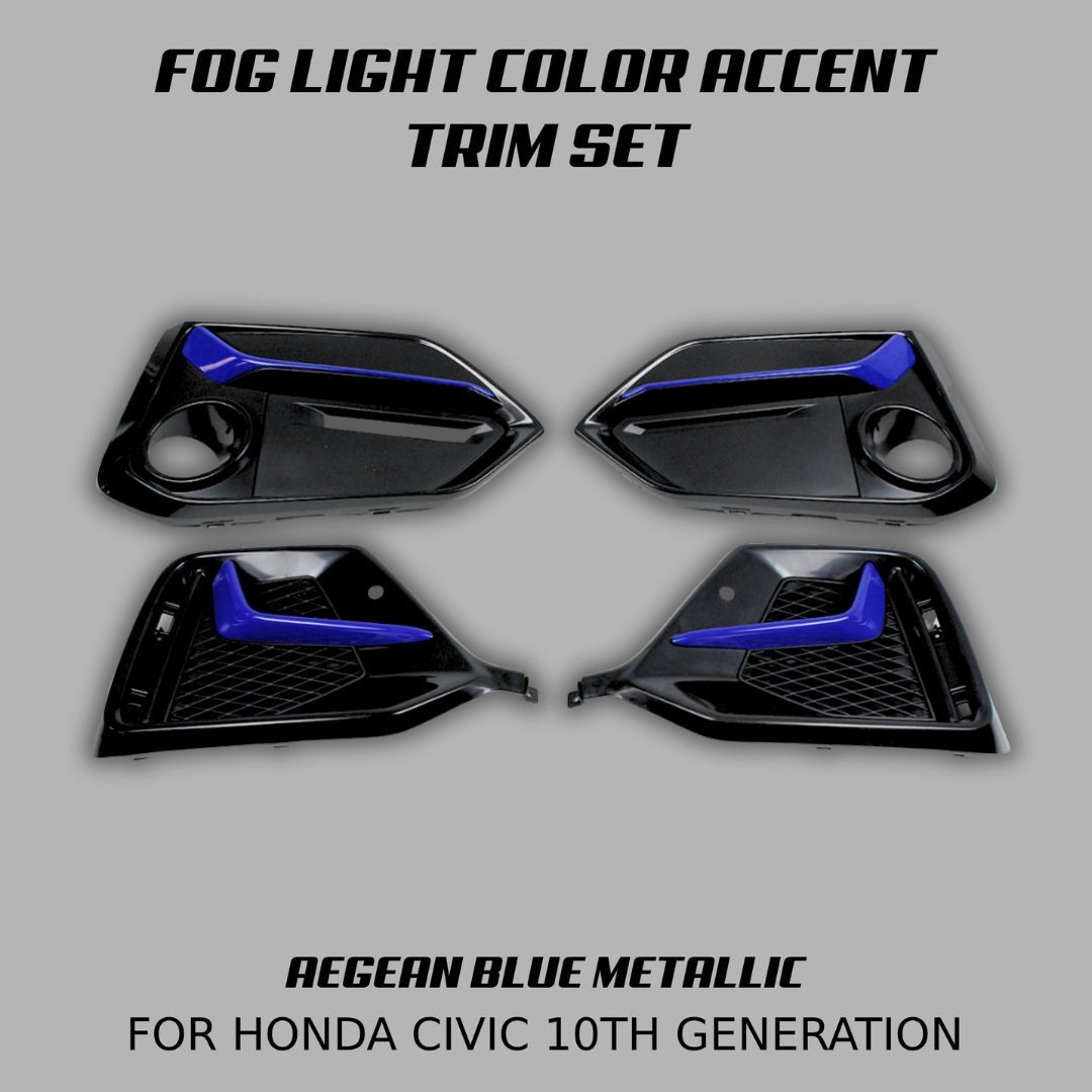 [CIVIC X HATCHBACK] FOG LIGHT COLOR ACCENT TRIM SET - XGENAUTO