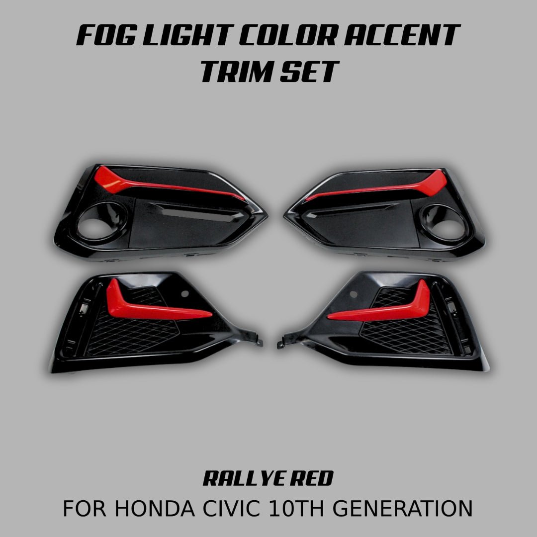 CIVIC X HATCHBACK] FOG LIGHT COLOR ACCENT TRIM SET – XGENAUTO