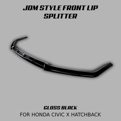 [CIVIC X HATCHBACK] JDM STYLE FRONT LIP SPLITTER - XGENAUTO