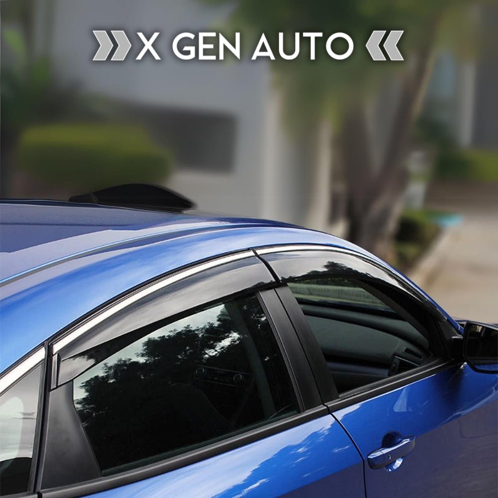 [CIVIC X HATCHBACK] JDM STYLE SMOKED WINDOW VISORS - XGENAUTO