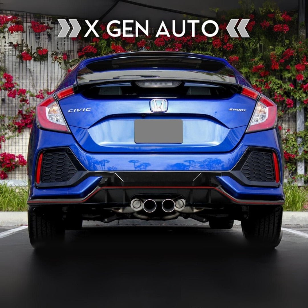 [CIVIC X HATCHBACK] RACE AERO REAR DIFFUSER - XGENAUTO