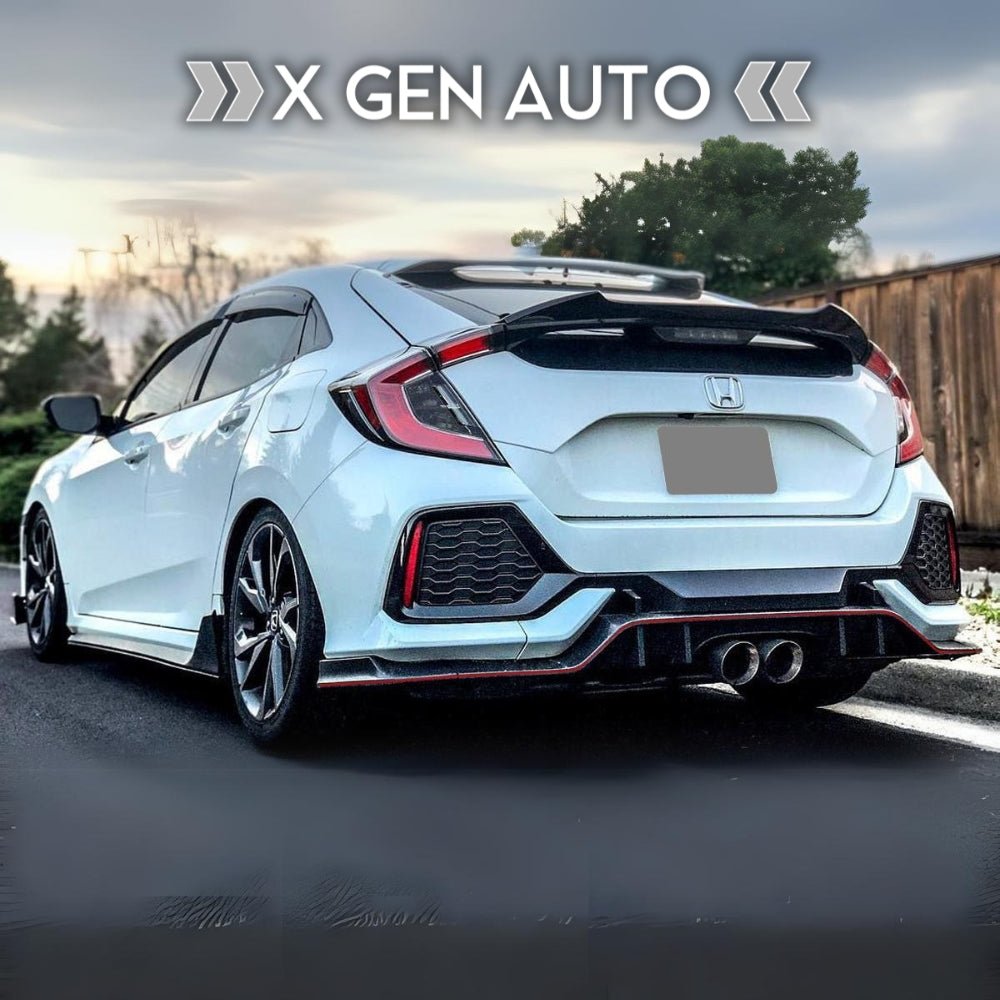 [CIVIC X HATCHBACK] RACE AERO REAR DIFFUSER - XGENAUTO