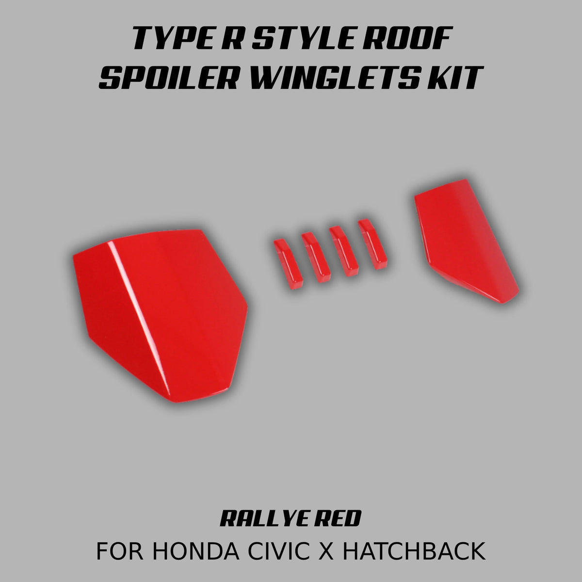[CIVIC X HATCHBACK] TYPE R STYLE ROOF SPOILER WINGLETS KIT - XGENAUTO