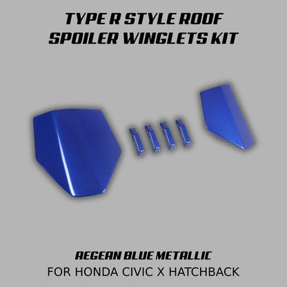 [CIVIC X HATCHBACK] TYPE R STYLE ROOF SPOILER WINGLETS KIT - XGENAUTO