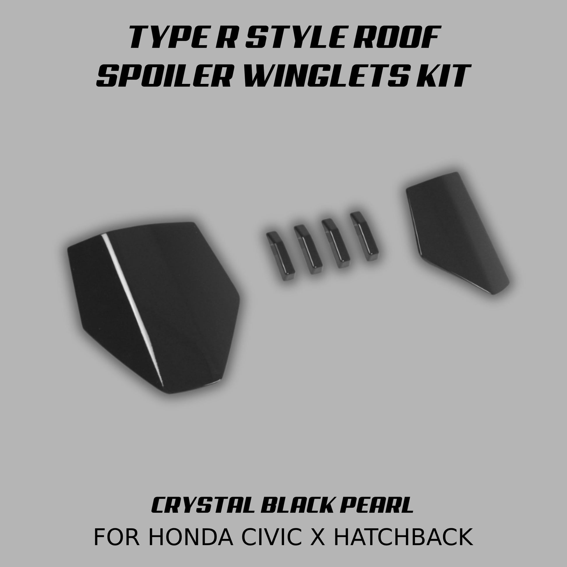 [CIVIC X HATCHBACK] TYPE R STYLE ROOF SPOILER WINGLETS KIT - XGENAUTO