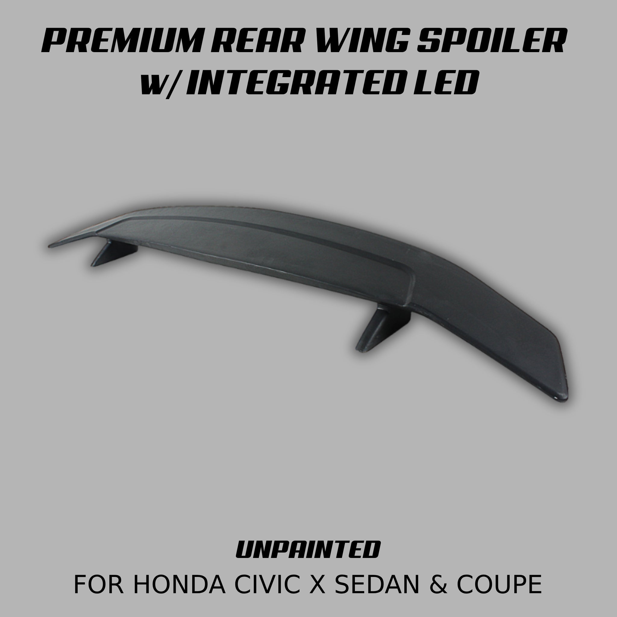 [CIVIC X] PREMIUM REAR WING SPOILER w/ INTEGRATED LED – XGENAUTO
