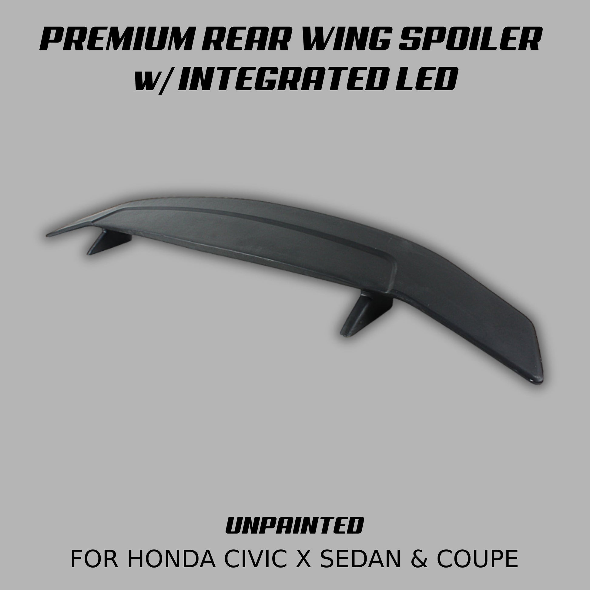 [CIVIC X] PREMIUM REAR WING SPOILER w/ INTEGRATED LED - XGENAUTO
