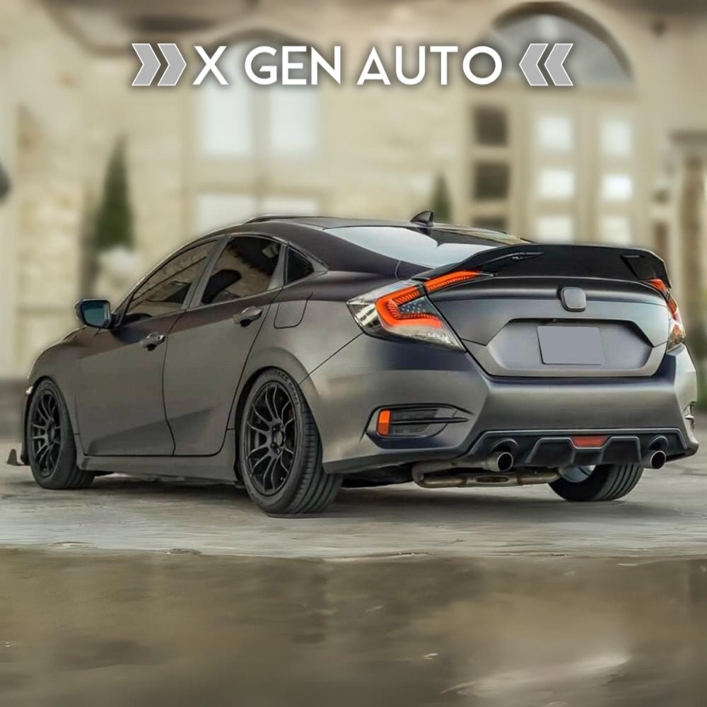 [CIVIC X SEDAN] "HIGH KICK" DUCKBILL STYLE REAR DECKLID SPOILER V2 - XGENAUTO