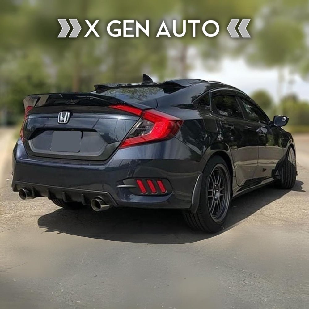 [CIVIC X SEDAN] "HIGH KICK" DUCKBILL STYLE REAR DECKLID SPOILER V2 - XGENAUTO