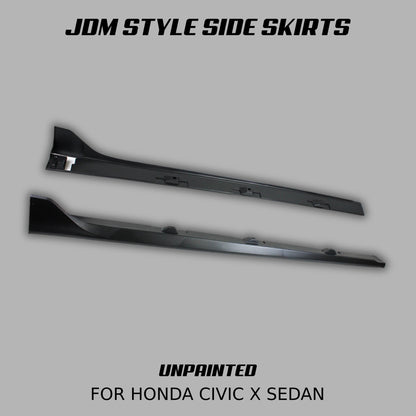 [CIVIC X SEDAN] JDM STYLE SIDE SKIRTS - XGENAUTO