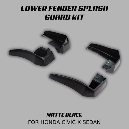 [CIVIC X SEDAN] LOWER FENDER SPLASH GUARD KIT - XGENAUTO