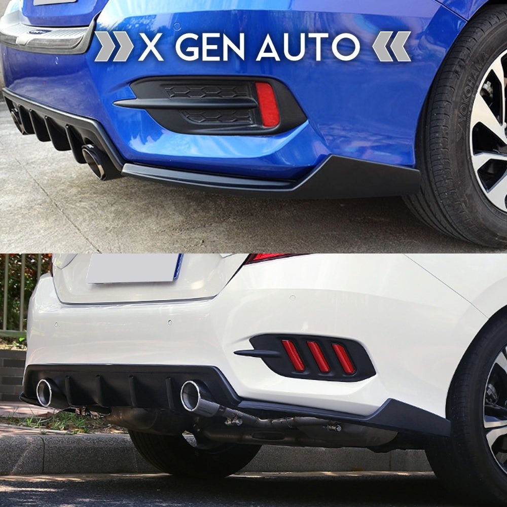 [CIVIC X SEDAN] REAR AERO CANARDS - XGENAUTO