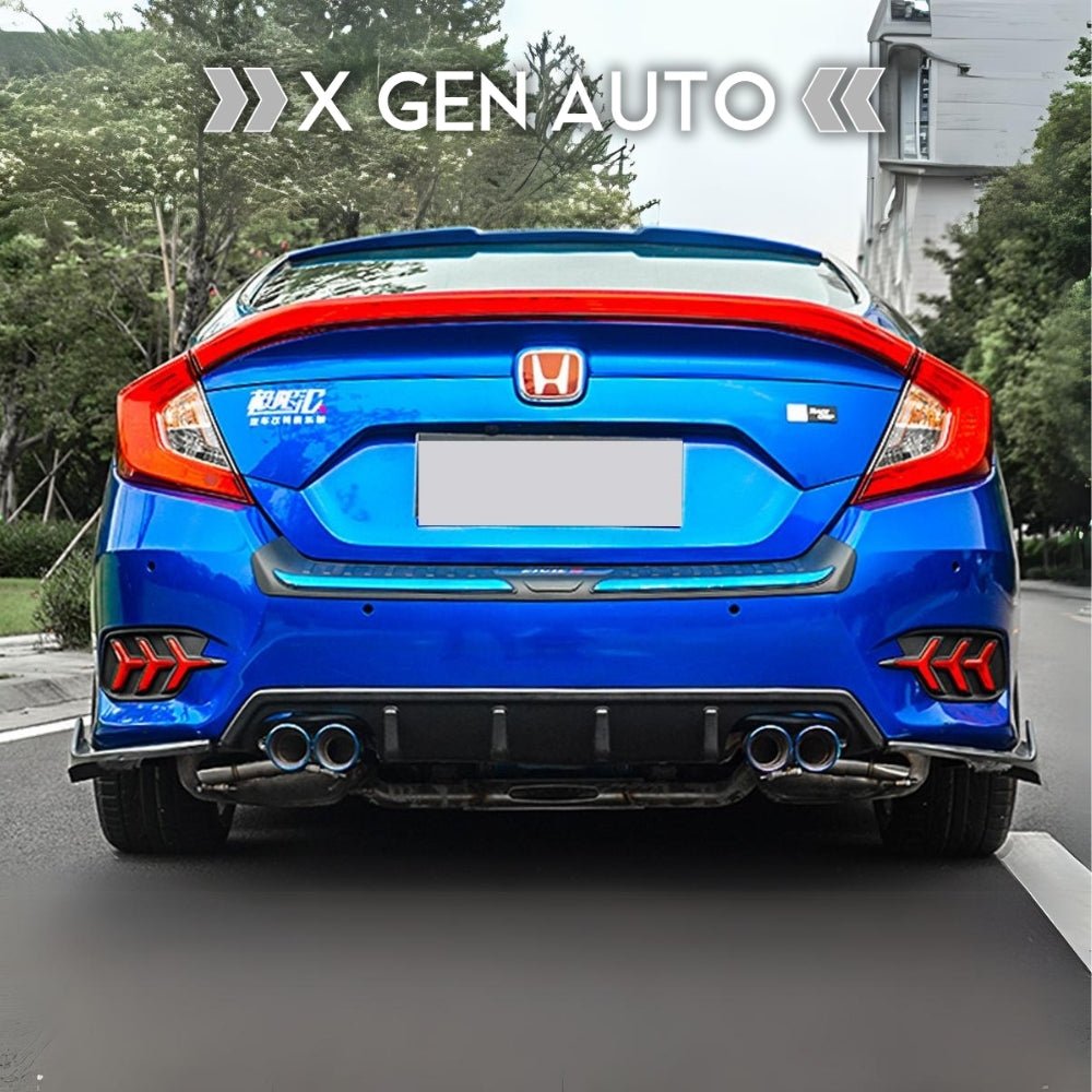 [CIVIC X SEDAN] REAR AERO CANARDS - XGENAUTO