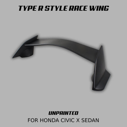 [CIVIC X SEDAN] TYPE R STYLE 3PC RACE WING - XGENAUTO