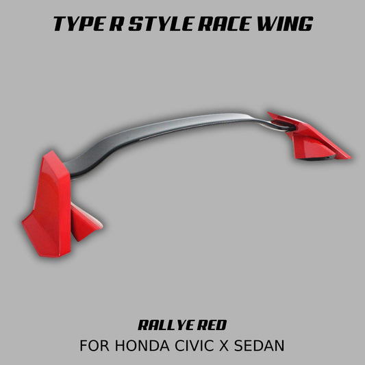 [CIVIC X SEDAN] TYPE R STYLE MODULAR RACE WING - XGENAUTO