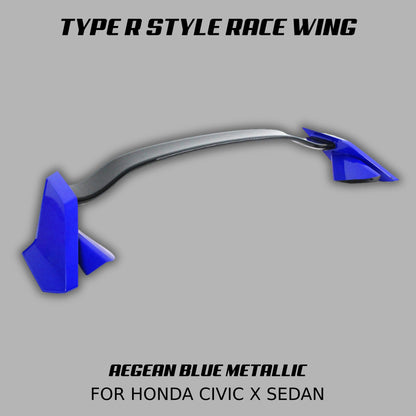 [CIVIC X SEDAN] TYPE R STYLE MODULAR RACE WING - XGENAUTO