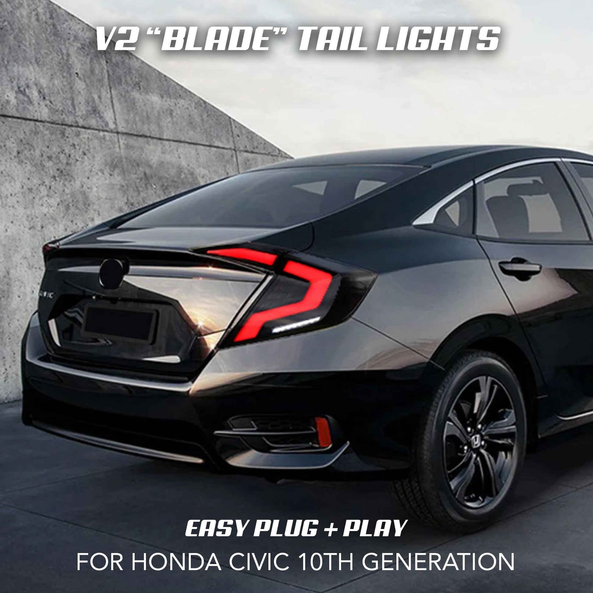 [CIVIC X SEDAN] V2 "BLADE" TAIL LIGHTS - XGENAUTO