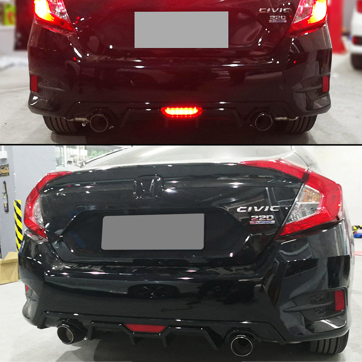 [CIVIC X SEDAN] V3 LED REAR VALENCE DIFFUSER - XGENAUTO