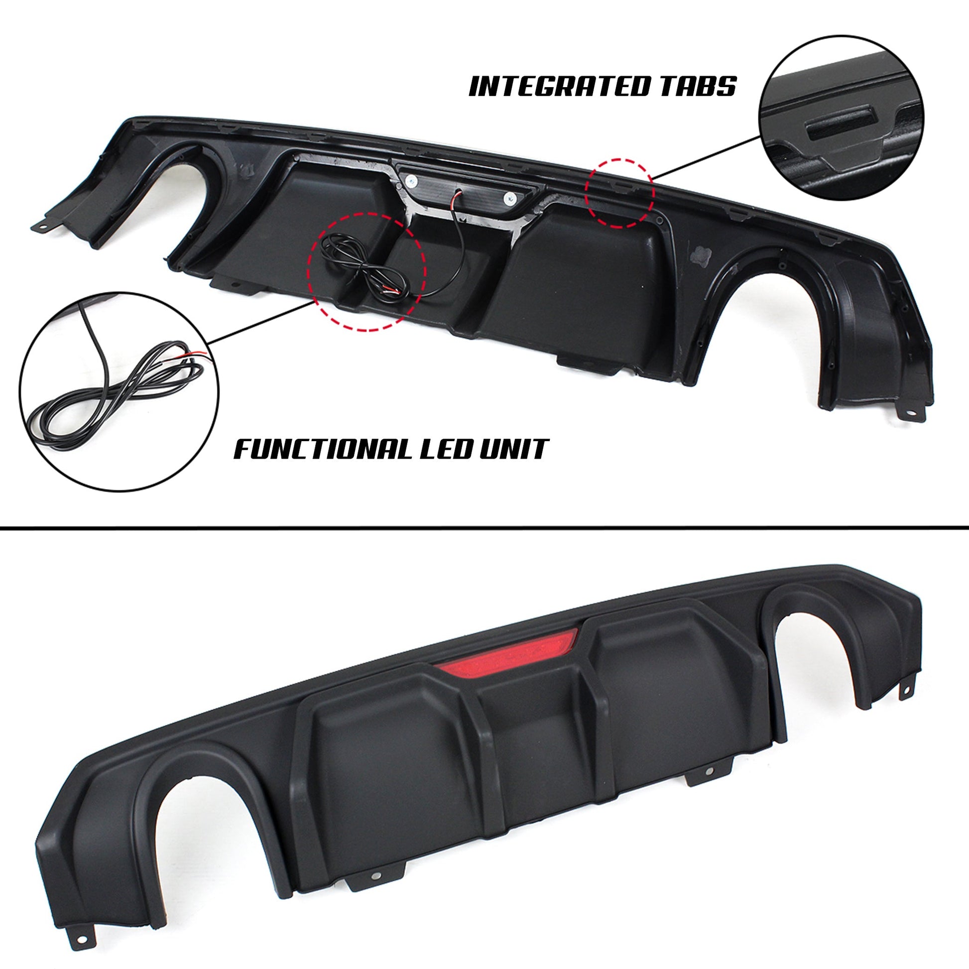 [CIVIC X SEDAN] V3 LED REAR VALENCE DIFFUSER - XGENAUTO