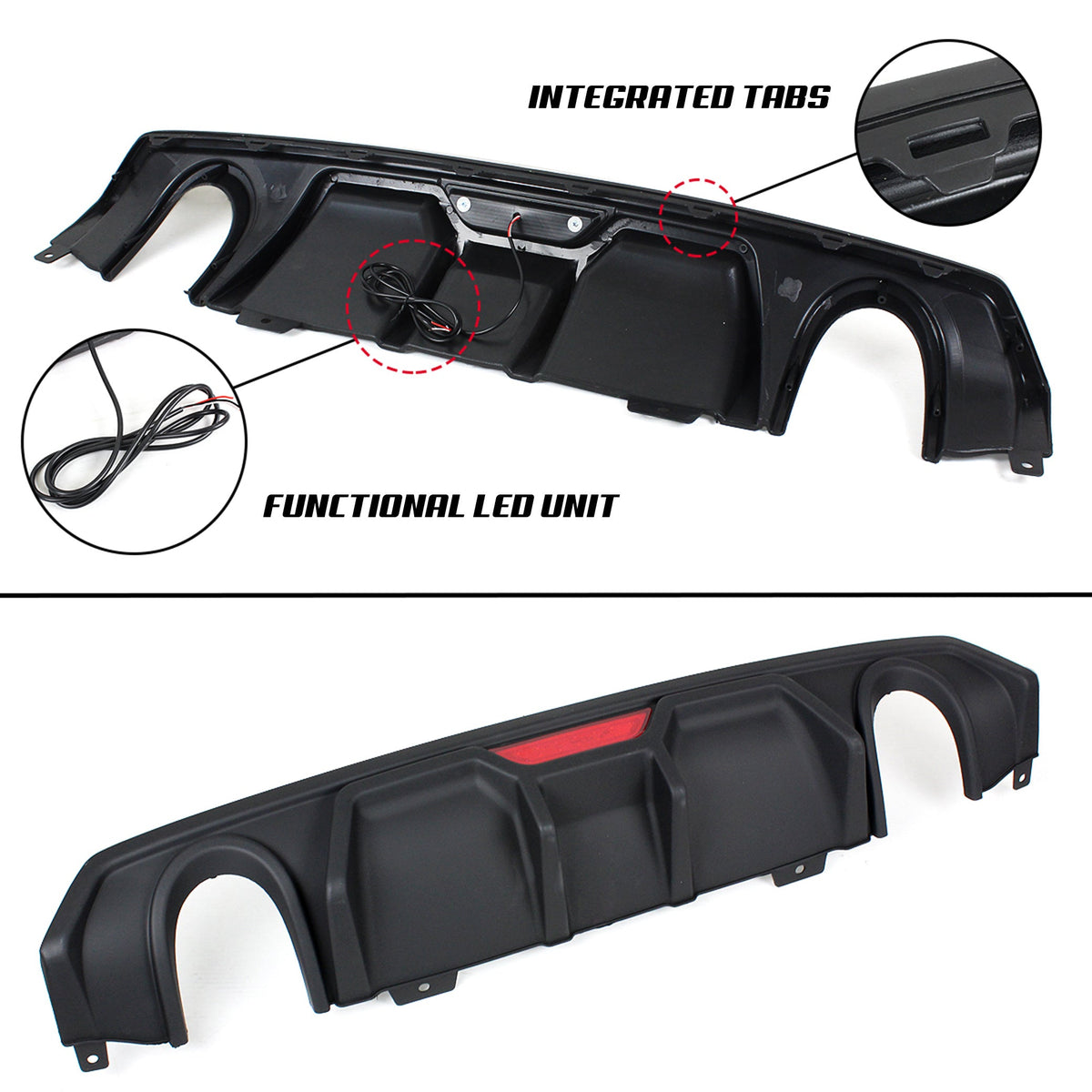 [CIVIC X SEDAN] V3 LED REAR VALENCE DIFFUSER - XGENAUTO