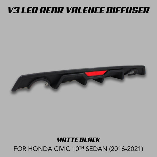 [CIVIC X SEDAN] V3 LED REAR VALENCE DIFFUSER - XGENAUTO
