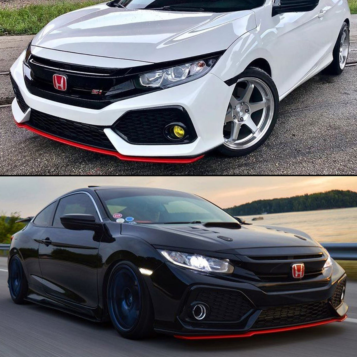 [CIVIC X SI & HATCHBACK] FRONT LIP AERO SPLITTER - XGENAUTO