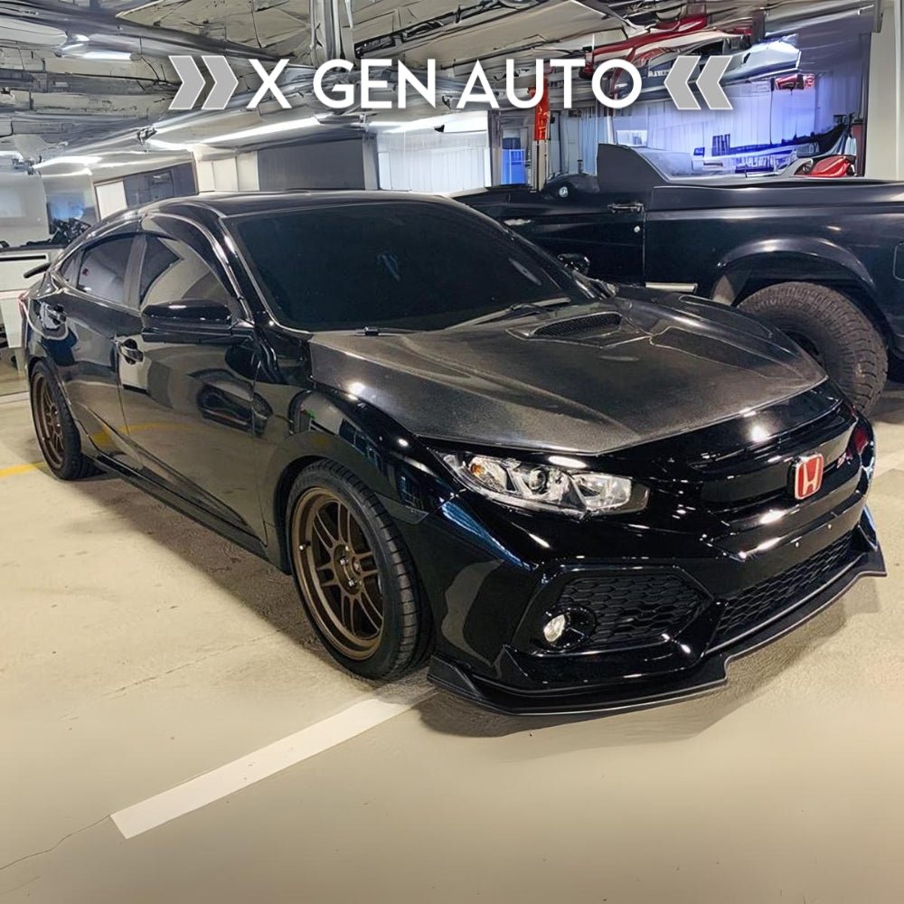 [CIVIC X Si & HATCHBACK] V1 SPORT LIP LOWER SPLITTER - XGENAUTO