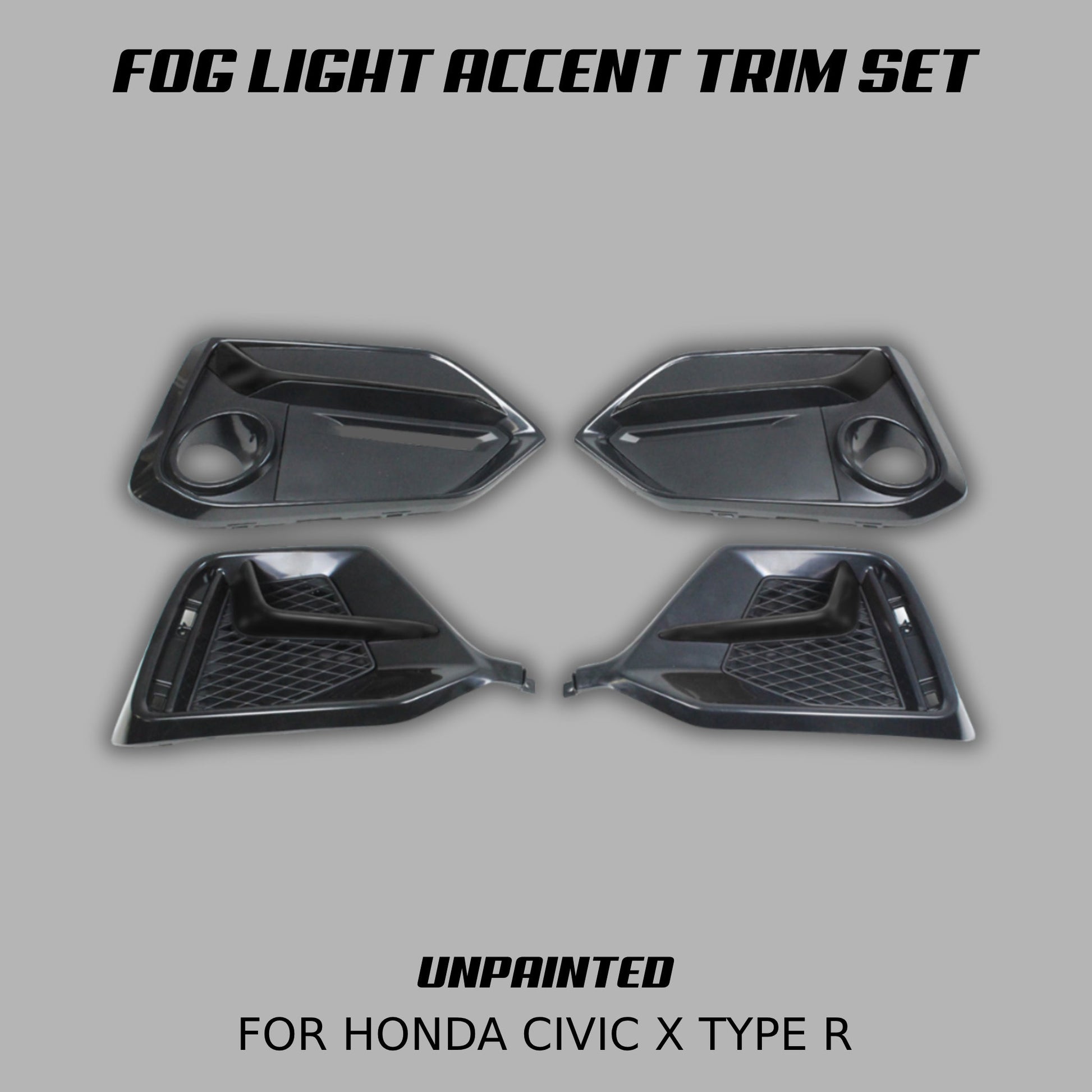 [CIVIC X TYPE R] FOG LIGHT ACCENT TRIM SET - XGENAUTO