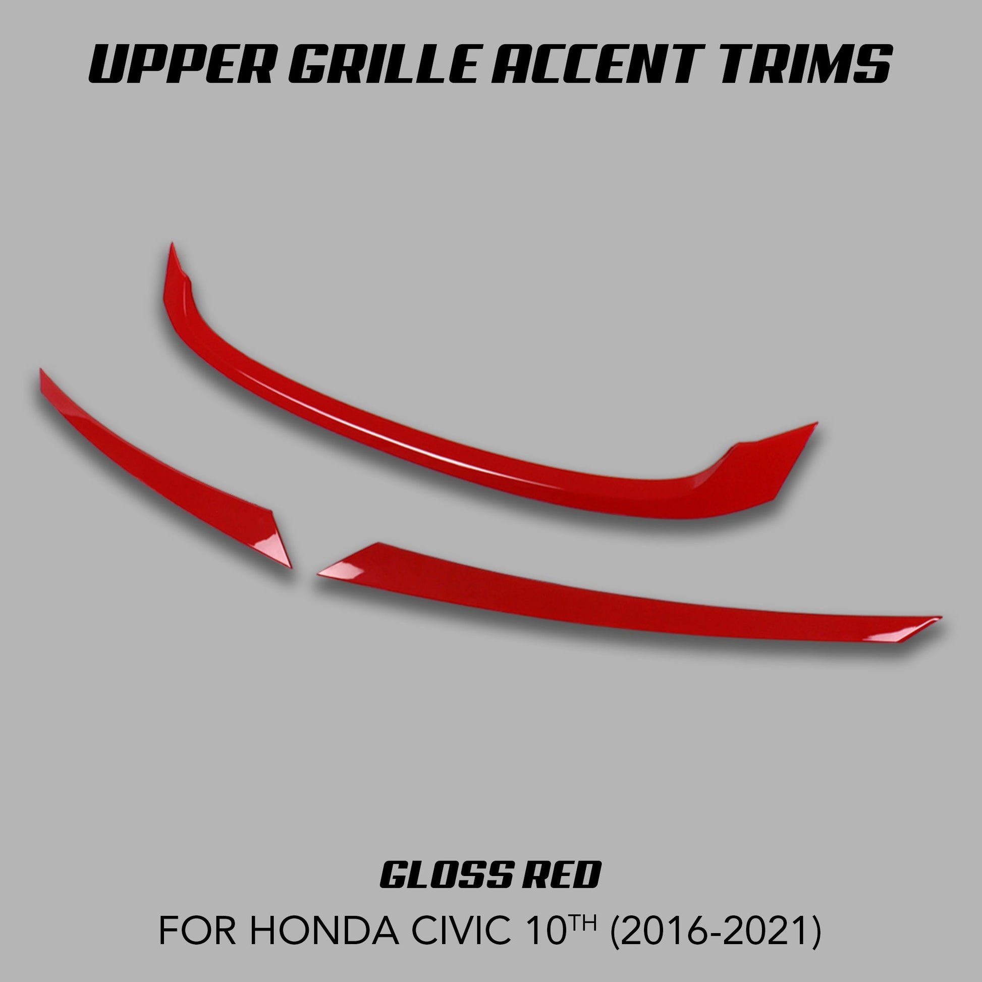 [CIVIC X] UPPER GRILLE ACCENT TRIMS - XGENAUTO