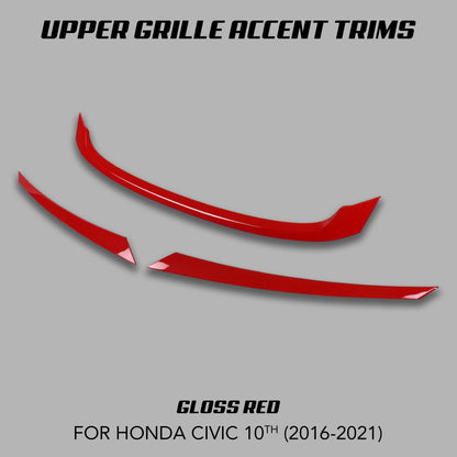 [CIVIC X] UPPER GRILLE ACCENT TRIMS - XGENAUTO