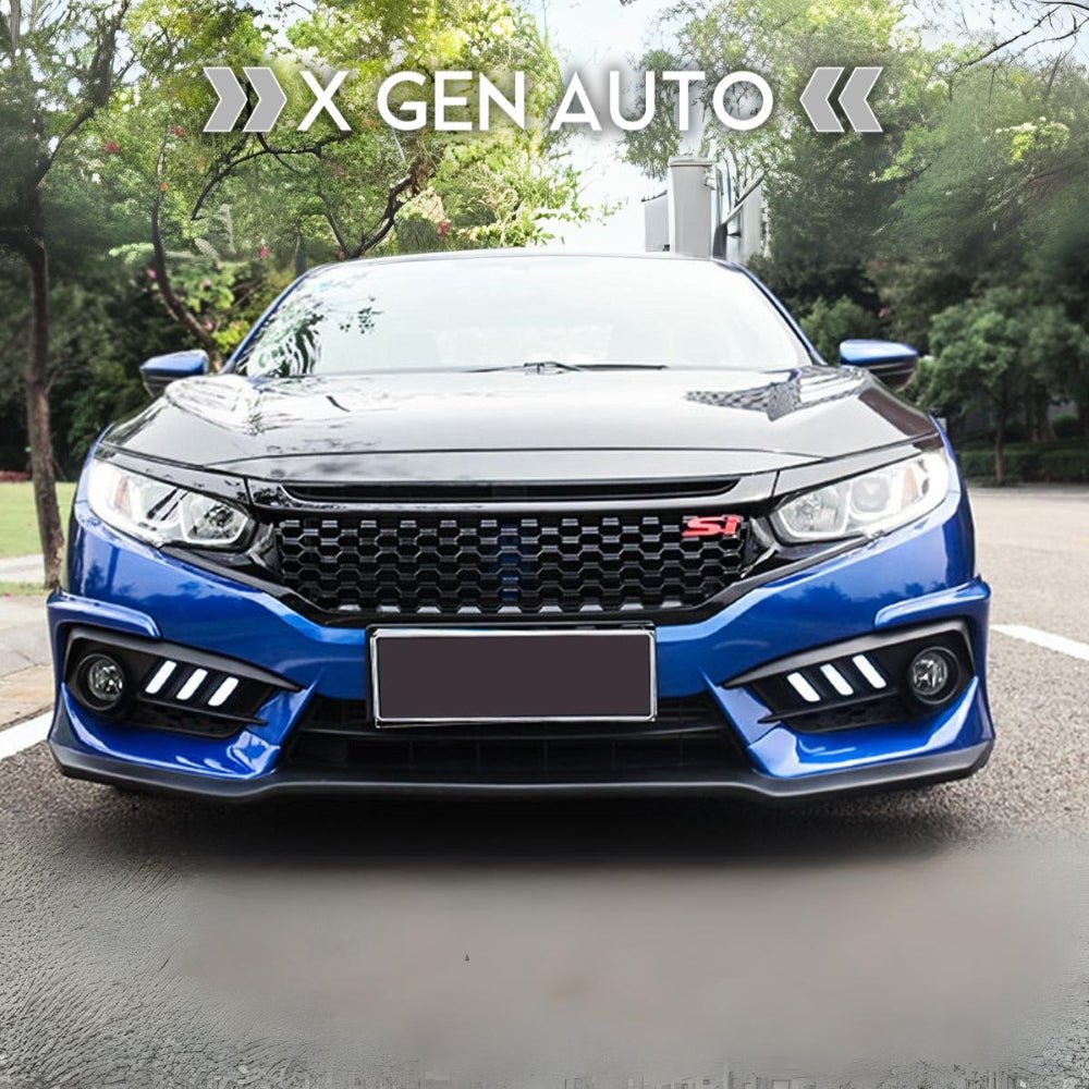 [CIVIC X] V1 HONEYCOMB MESH FRONT GRILLE KIT - XGENAUTO