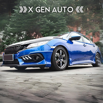 [CIVIC X] V1 HONEYCOMB MESH FRONT GRILLE KIT - XGENAUTO