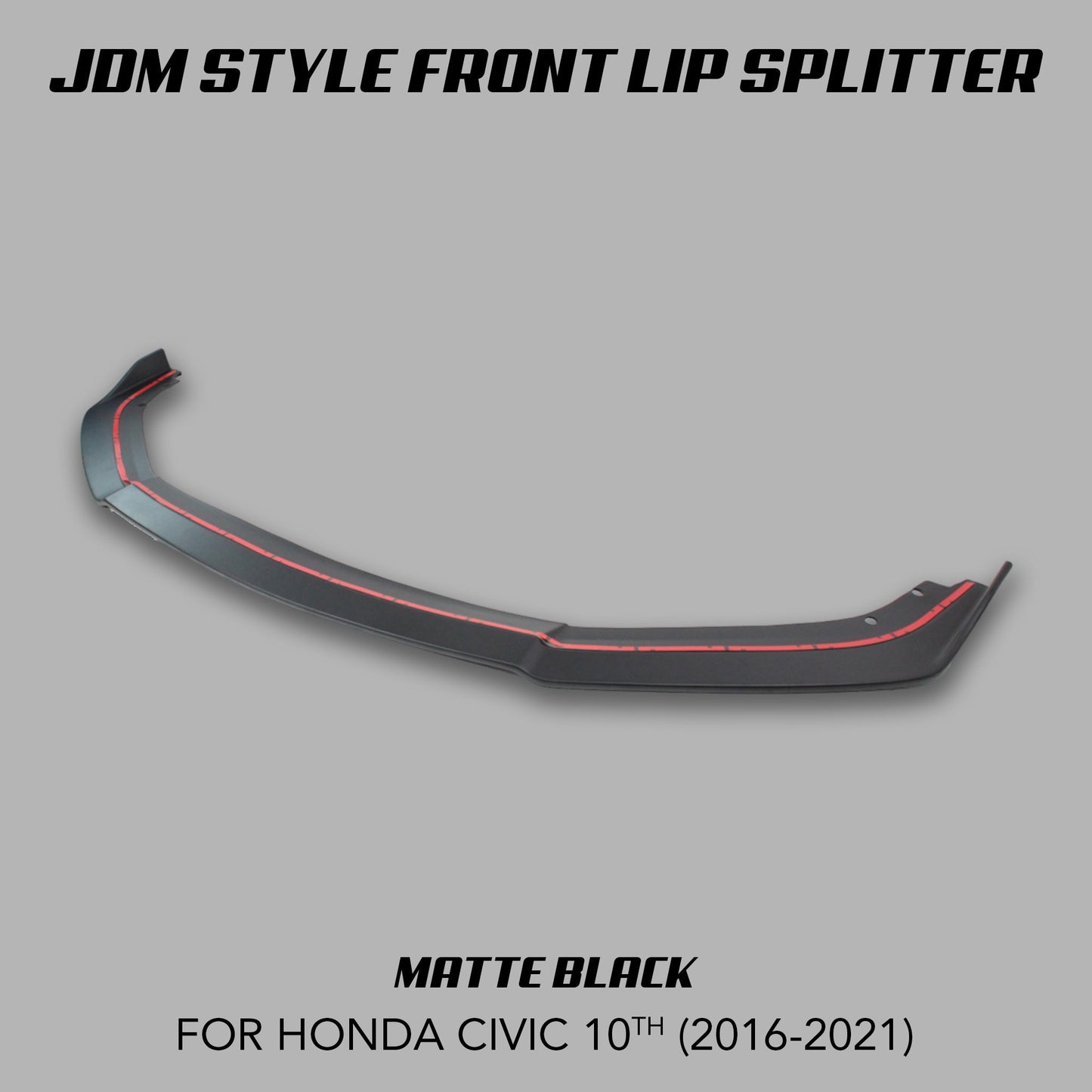 [CIVIC X] V1 JDM STYLE FRONT LIP SPLITTER - XGENAUTO