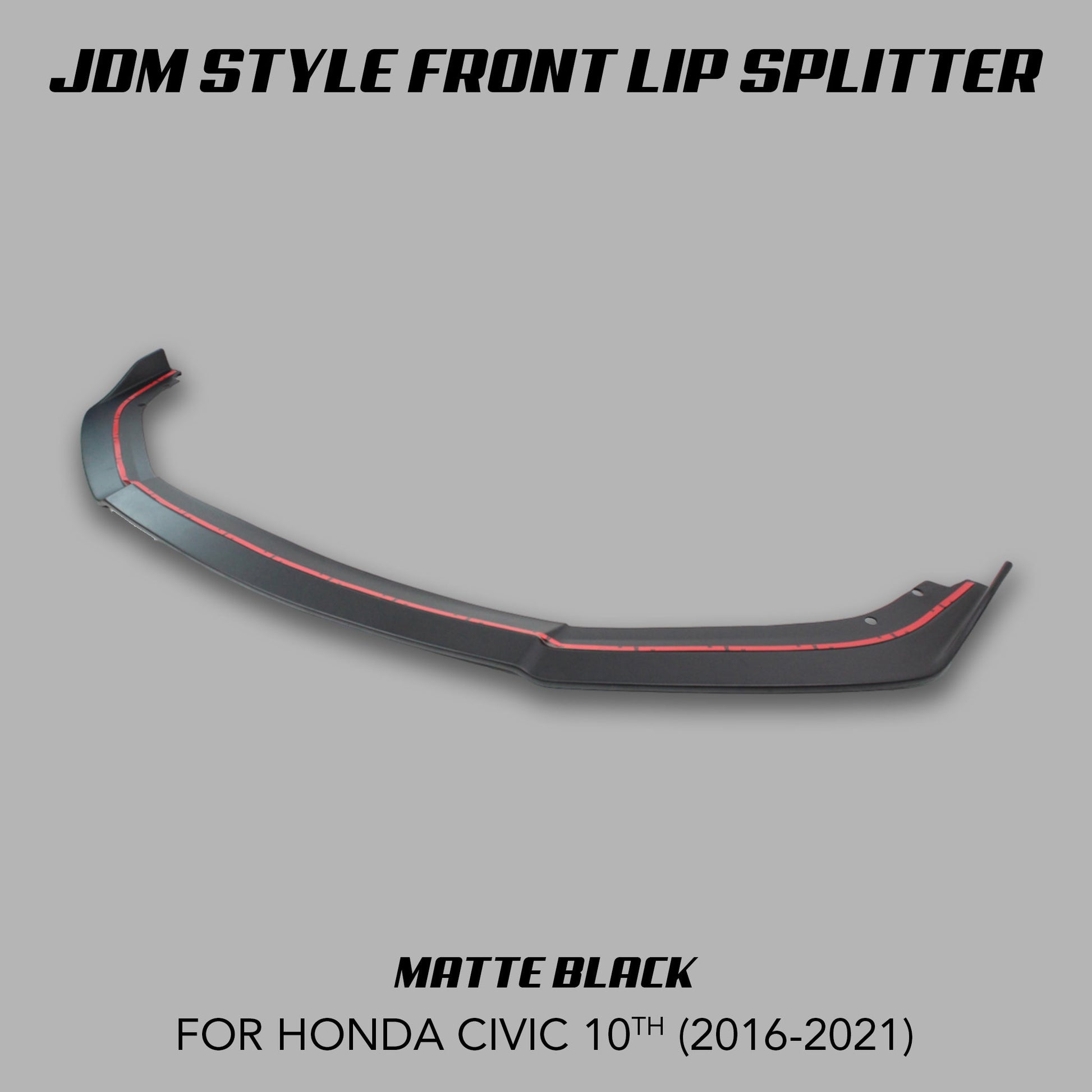 [CIVIC X] V1 JDM STYLE FRONT LIP SPLITTER - XGENAUTO