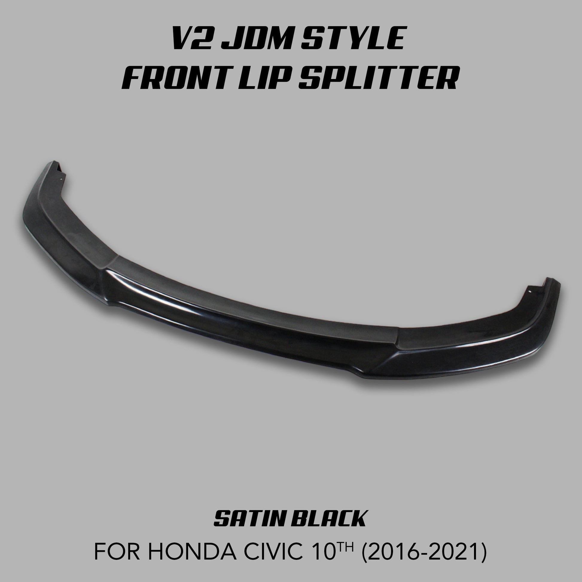 [CIVIC X] V2 JDM STYLE FRONT LIP SPLITTER - XGENAUTO
