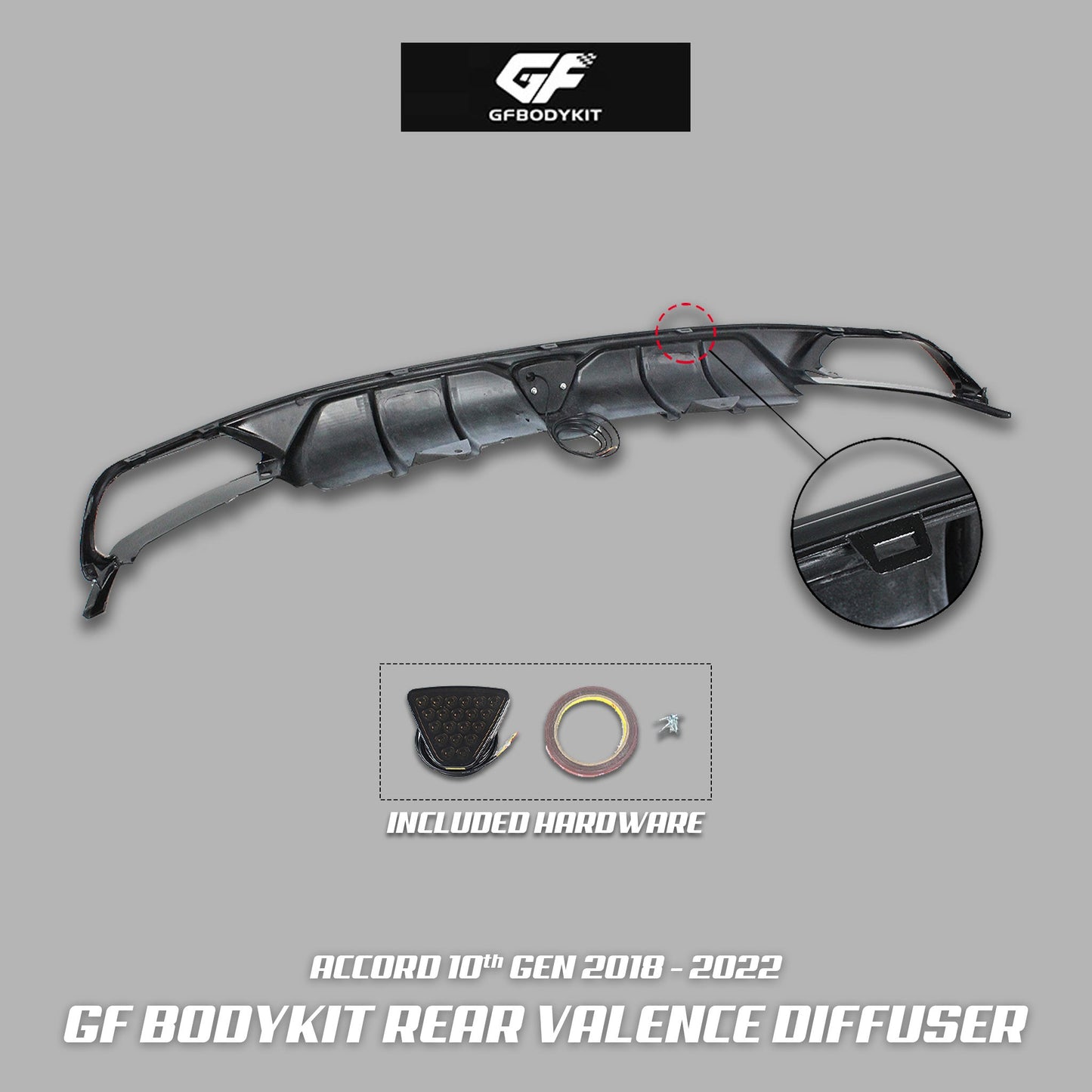 GF BODYKIT© REAR VALENCE DIFFUSER - XGENAUTO
