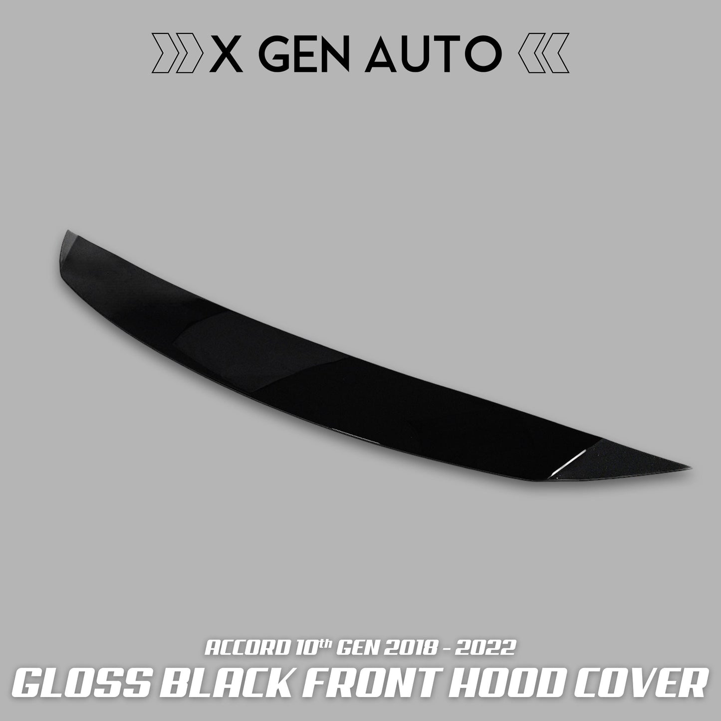 GLOSS BLACK FRONT HOOD COVER - XGENAUTO